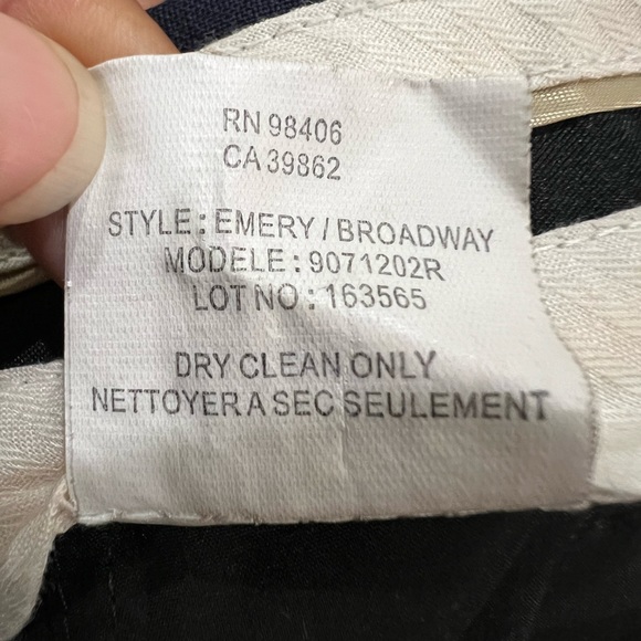 Theory Navy Blue Emery/Broadway Pants Size 6 - Picture 6 of 6